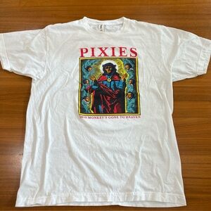 The Pixies Tour T Shirt 2023 Monkeys Gone To Heaven White Band Tee Mens L